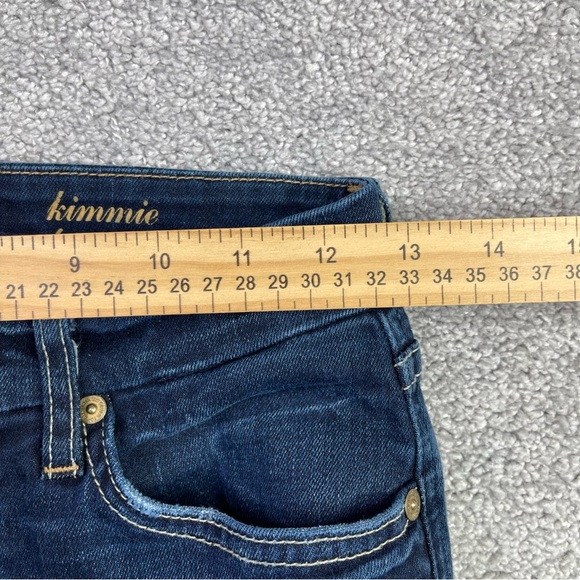7 For All Mankind Jeans Women’s 25 Blue Kimmie Bootcut Low Rise Dark Wash - Picture 9 of 13